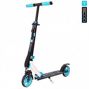 Двухколесный самокат Y-Scoo RT 145 City Hong Kong New Technology, бело-голубой (Y-Scoo, 5746rt)